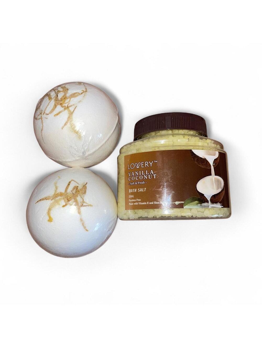 Vanilla coconut bath salt and bath bombs
